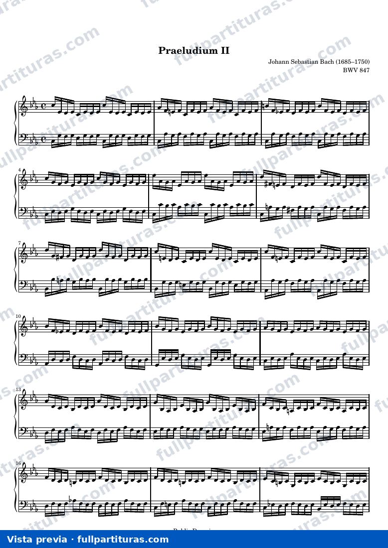 Johann Sebastian Bach - Das Wohltemperierte Clavier I, Praeludium II — preview