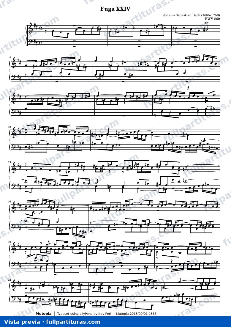 Johann Sebastian Bach - Das Wohltemperierte Clavier I, Fuga XXIV — preview