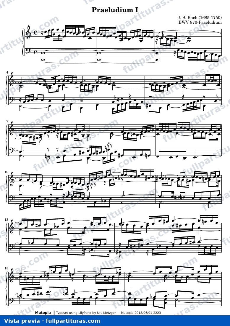 Johann Sebastian Bach - Das Wohltemperierte Clavier II, Praeludium I — preview