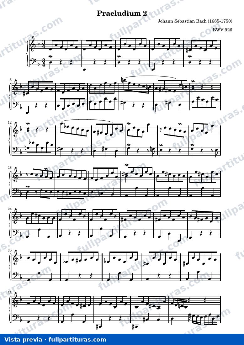 Johann Sebastian Bach - Praeludium 2 — preview