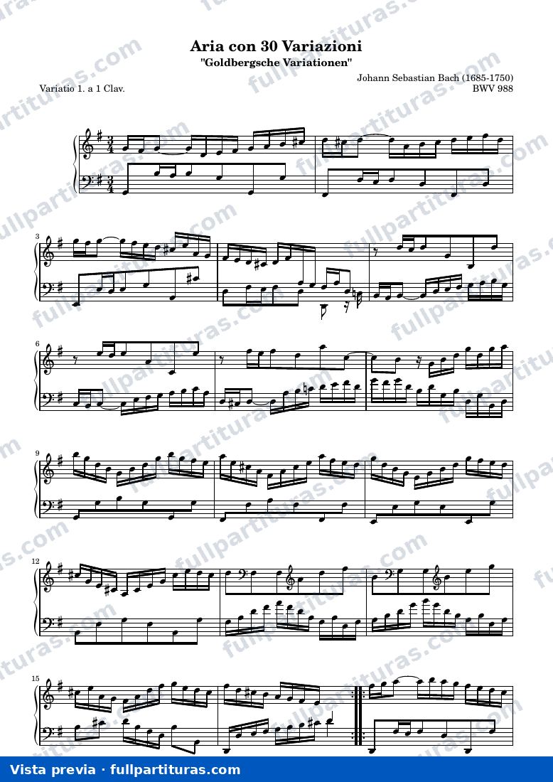 Johann Sebastian Bach - Goldberg Variations BWV 988 — preview