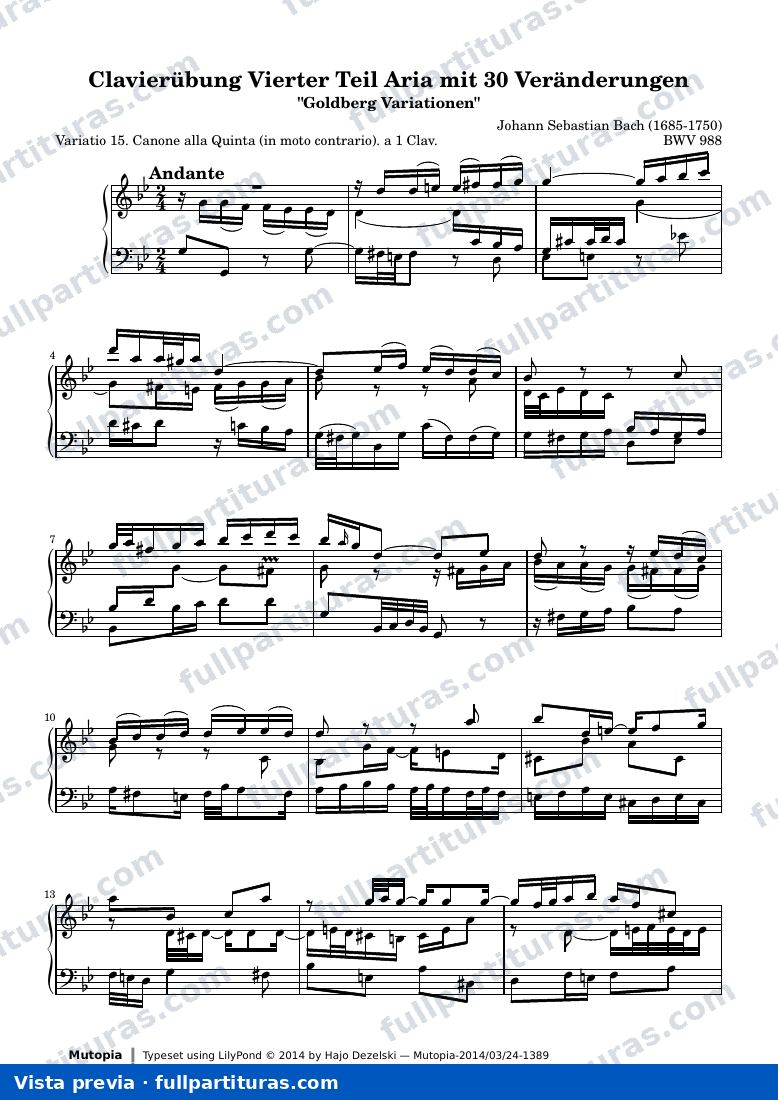Johann Sebastian Bach - Goldberg Variations BWV 988, Variation 15 — preview