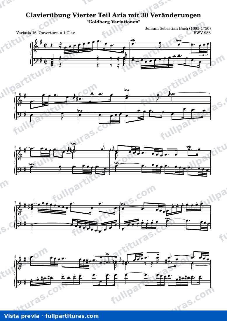 Johann Sebastian Bach - Goldberg Variations, BWV 988 - Variation 16 — preview