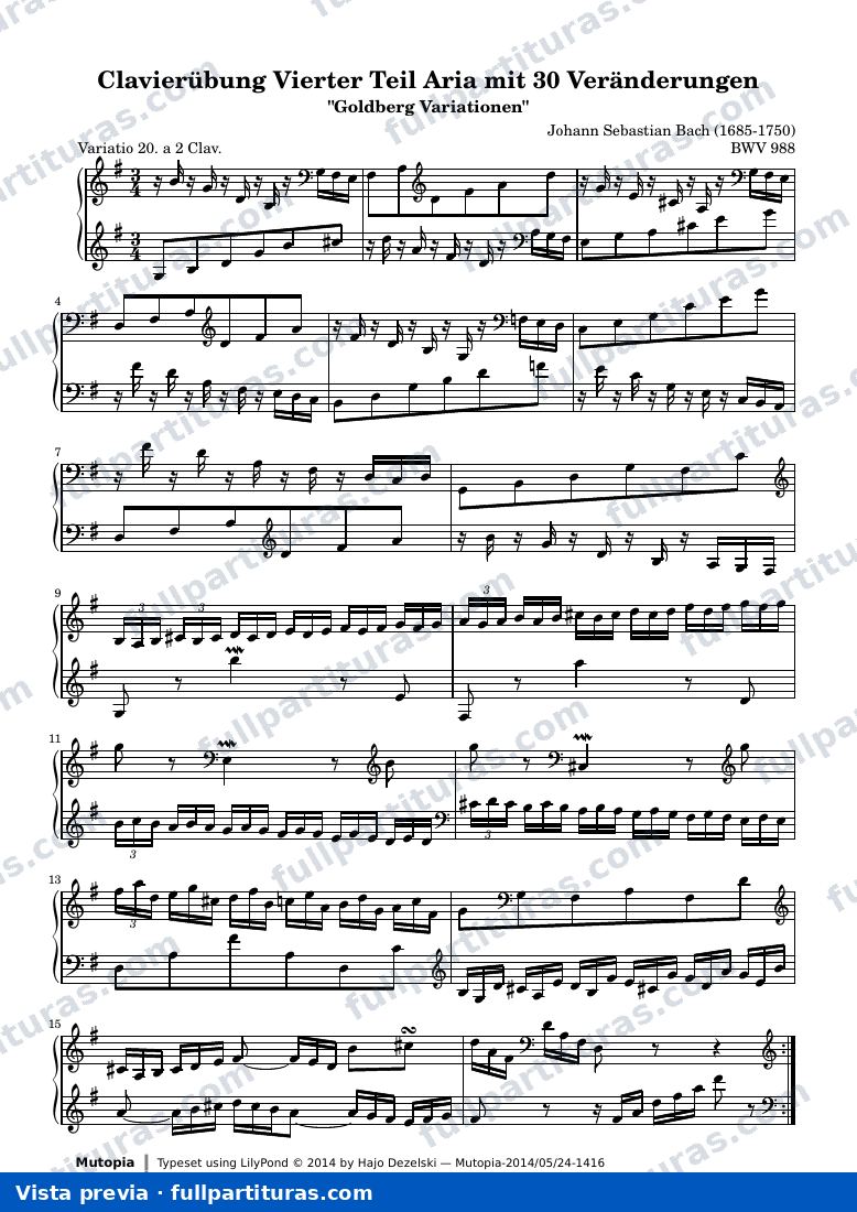 Johann Sebastian Bach - Goldberg Variations, BWV 988 - Variation 20 — preview