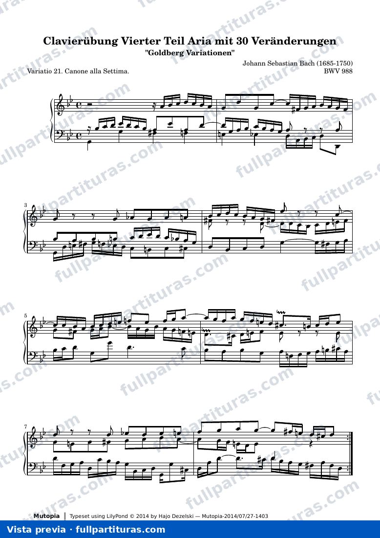 Johann Sebastian Bach - Goldberg Variations BWV 988, Variation 21 — preview