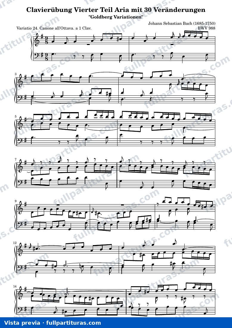 Johann Sebastian Bach - Goldberg Variations BWV 988 — preview