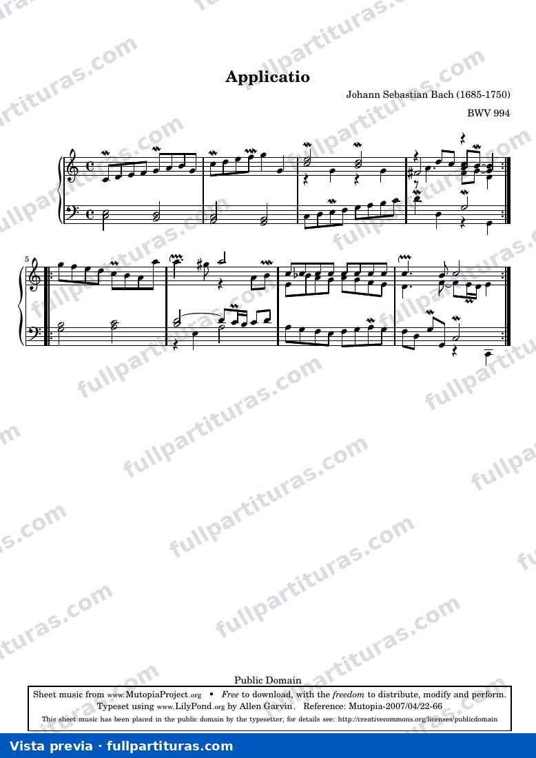 Johann Sebastian Bach - Applicatio — preview