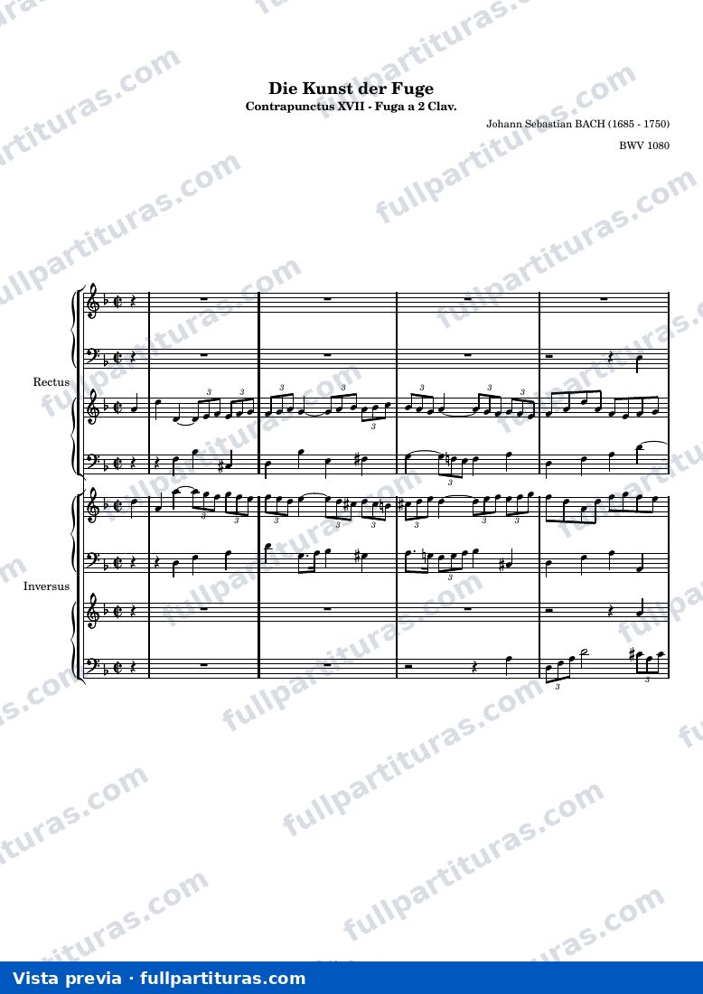 Johann Sebastian Bach - Die Kunst der Fuge, Contrapunctus XVII — preview