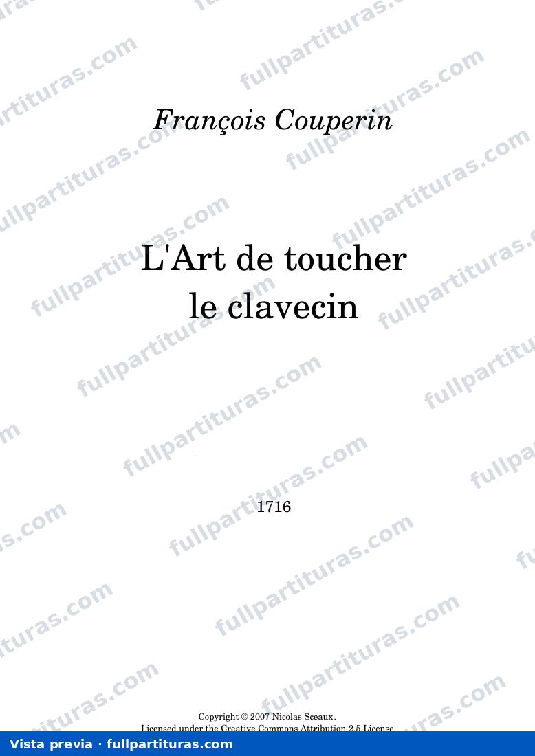 François Couperin - L'Art de toucher le clavecin — preview