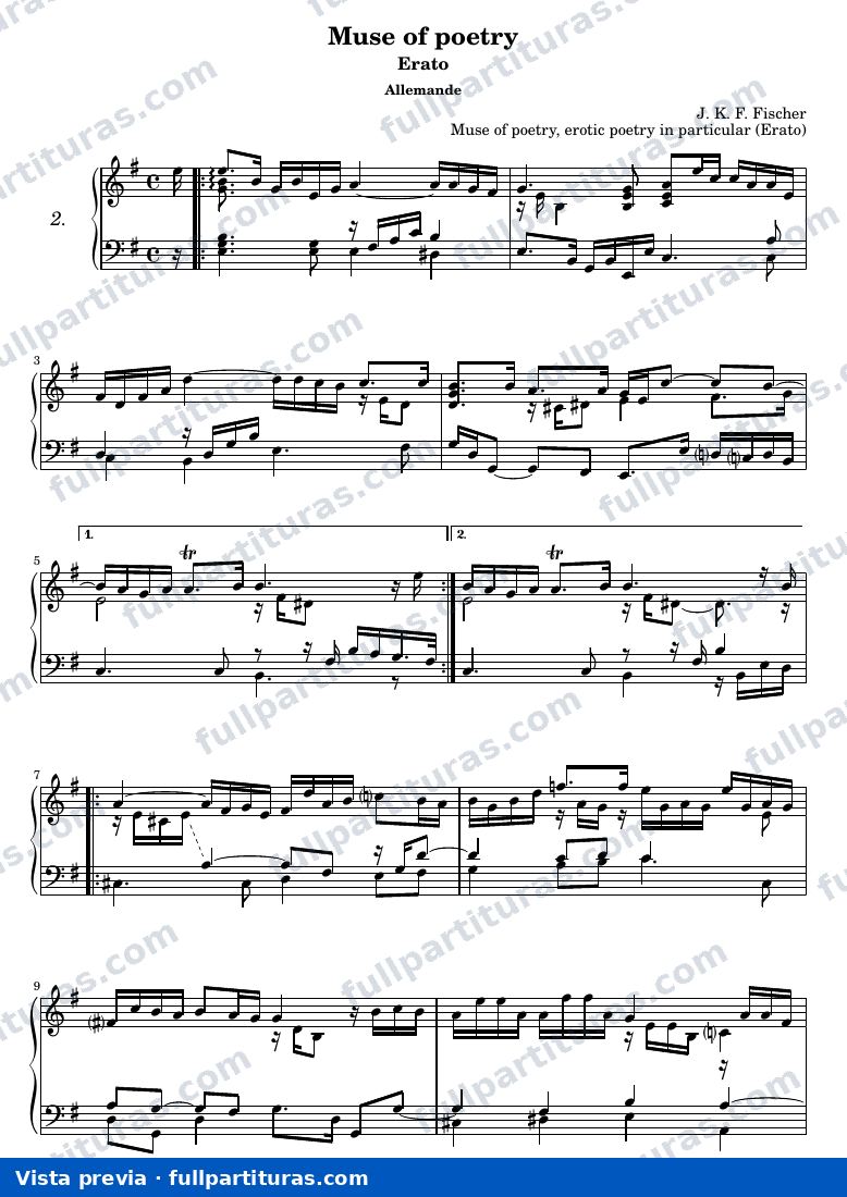 Johann Kaspar Ferdinand Fischer - Erato Allemande — preview