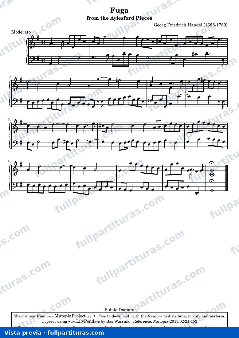 George Frideric Handel - Fuga — preview