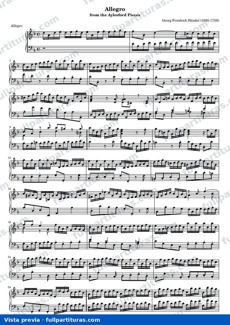 Georg Friedrich Händel - Allegro — preview