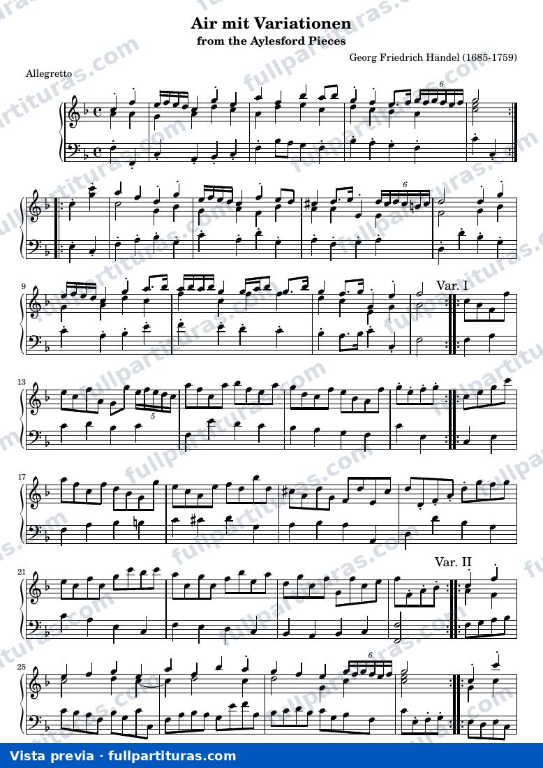 Georg Friedrich Händel - Air — preview