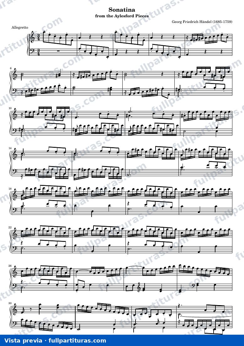 Georg Friedrich Händel - Sonatina — preview