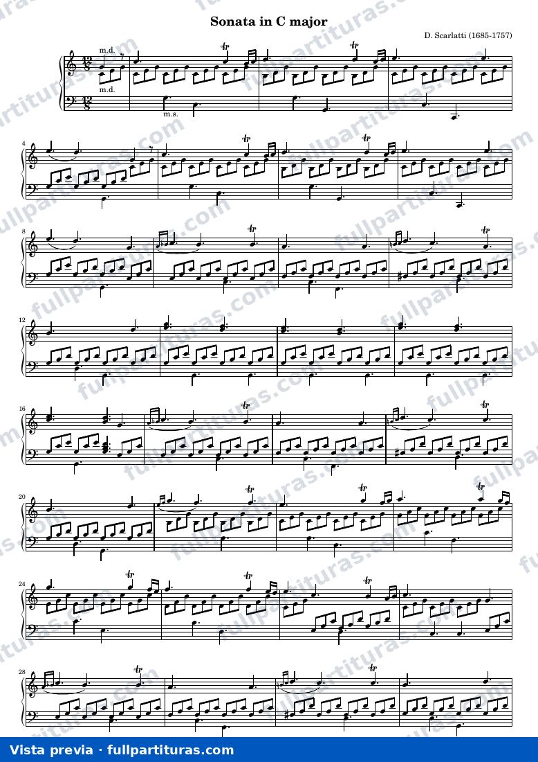 Domenico Scarlatti - Sonata in C Major — preview