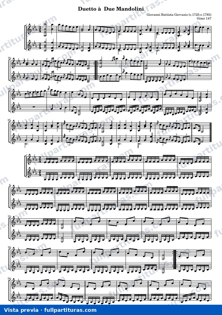 Gervasio - Sonata per Mandolino e Basso — preview