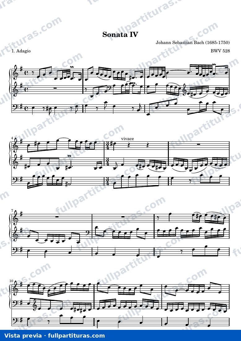 Johann Sebastian Bach - Trio Sonata IV in E Minor — preview