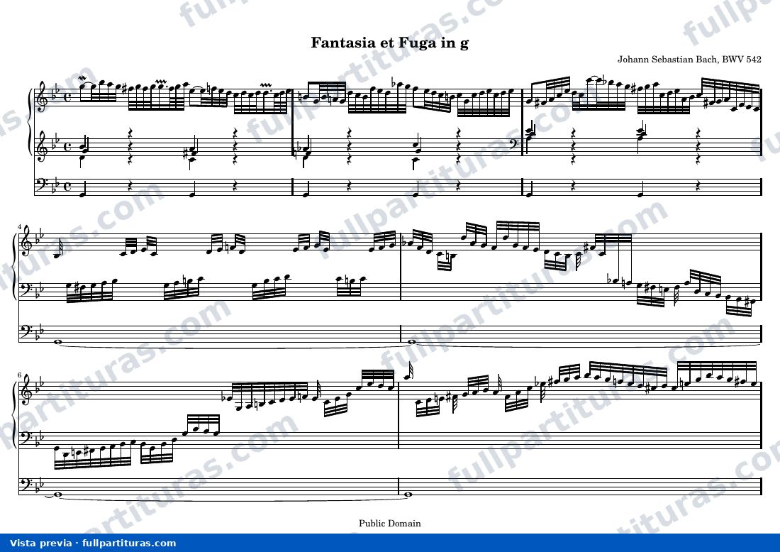 Johann Sebastian Bach - Fantasia et Fuga in g — preview