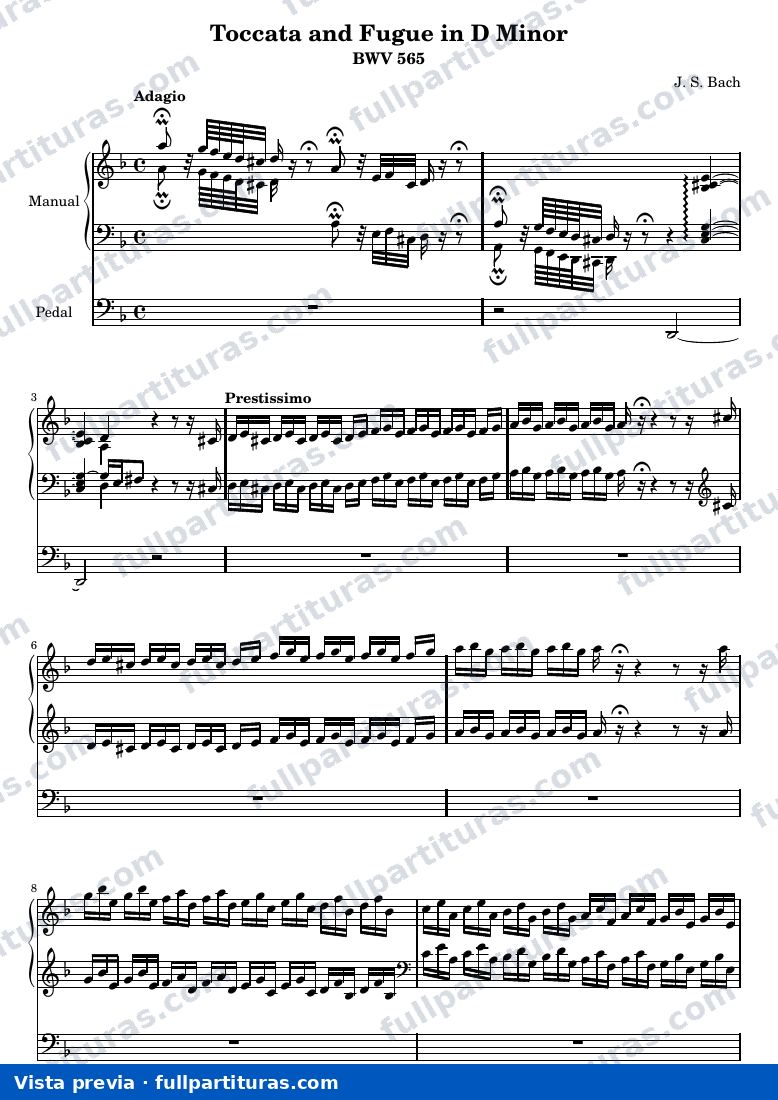 Johann Sebastian Bach - Toccata and Fugue in D Minor — preview