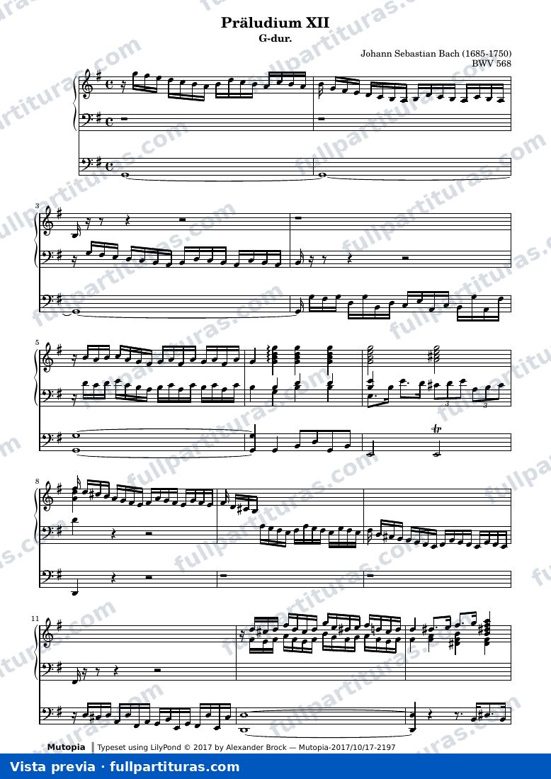 Johann Sebastian Bach - Präludium und Fuge in E Minor, BWV 568 — preview