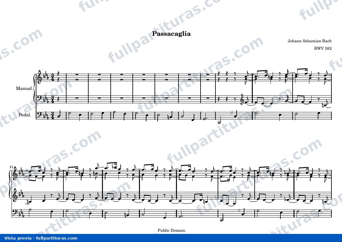 Johann Sebastian Bach - Passacaglia and Fugue in C minor — preview