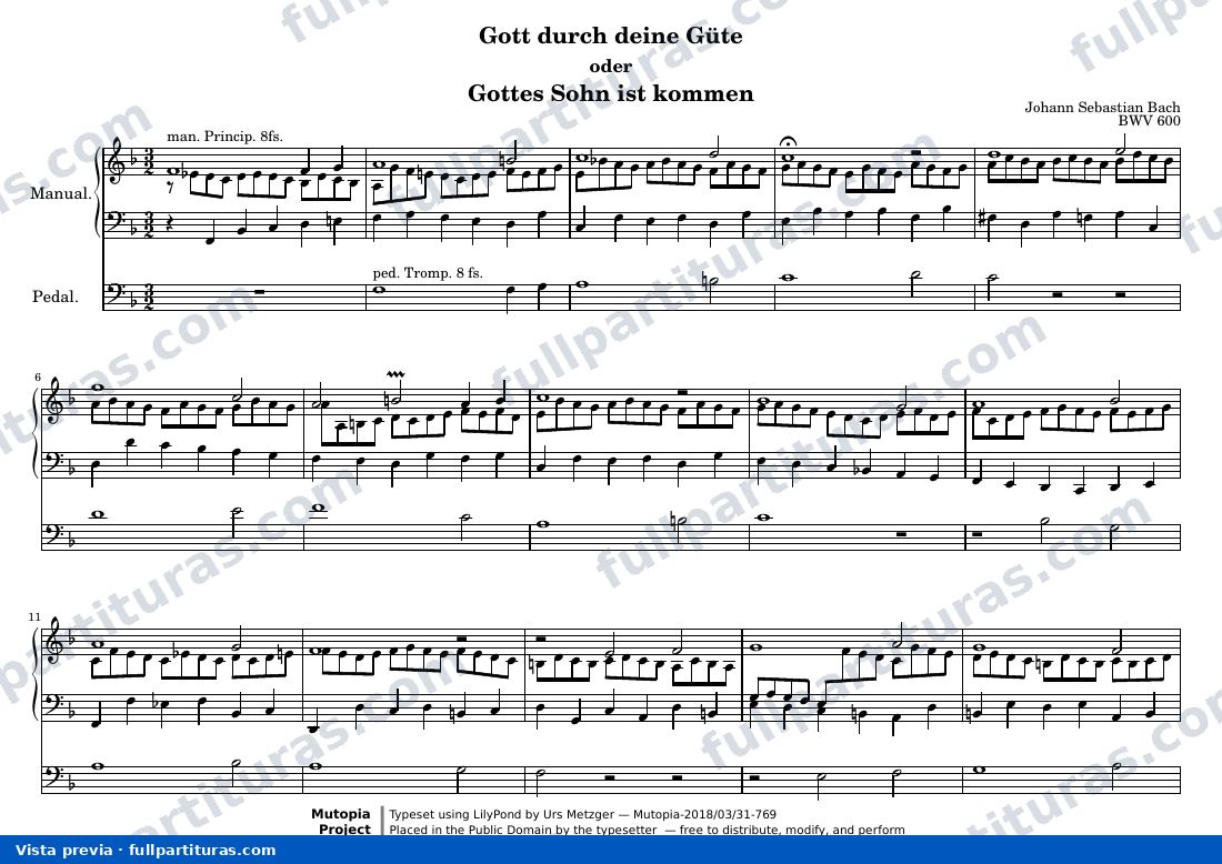 Johann Sebastian Bach - Gott durch deine Güte — preview
