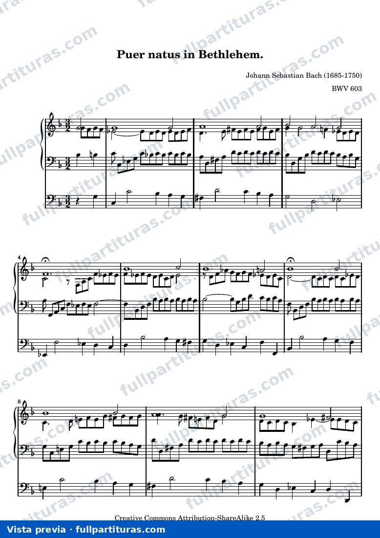 Johann Sebastian Bach - Puer natus in Bethlehem — preview
