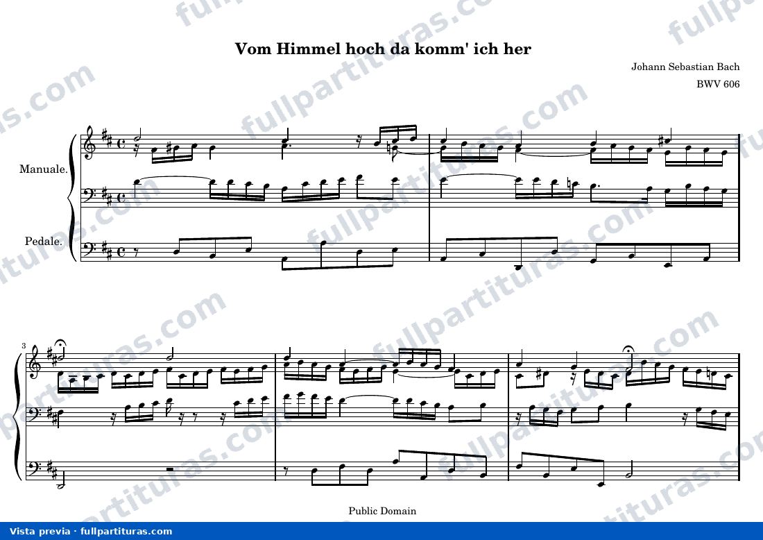 Johann Sebastian Bach - Vom Himmel hoch, da komm' ich her — preview