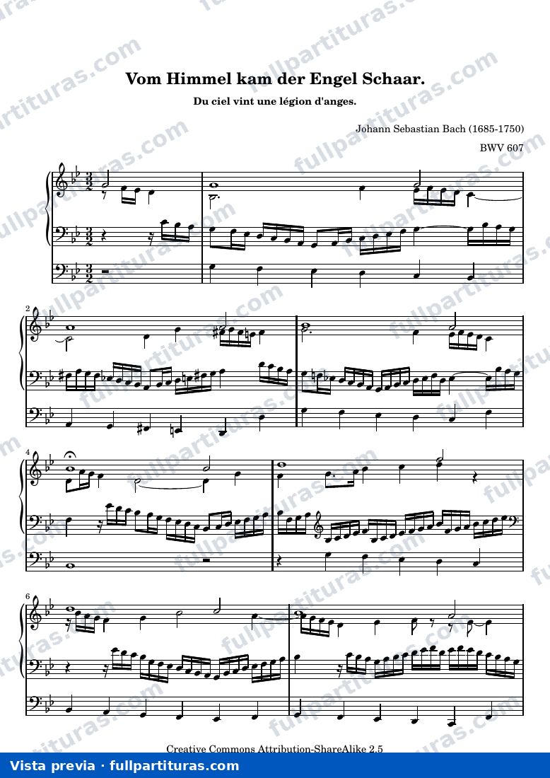 Johann Sebastian Bach - Vom Himmel kam der Engel Schaar — preview