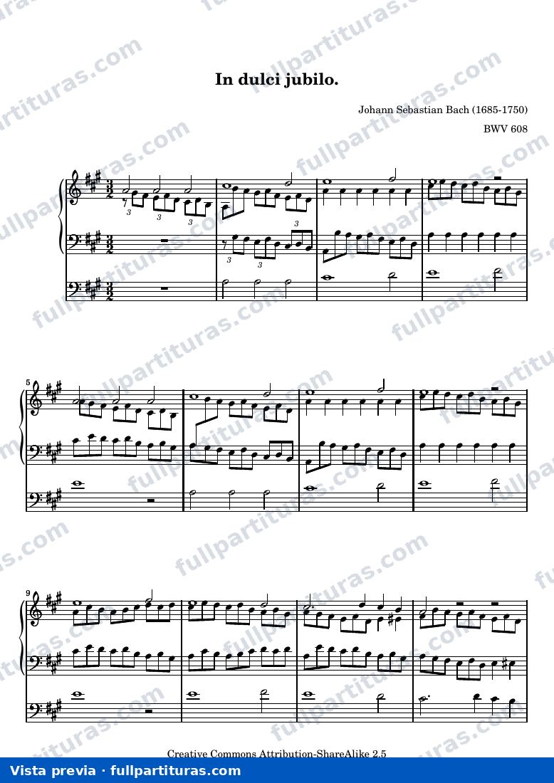 Johann Sebastian Bach - In dulci jubilo — vista previa