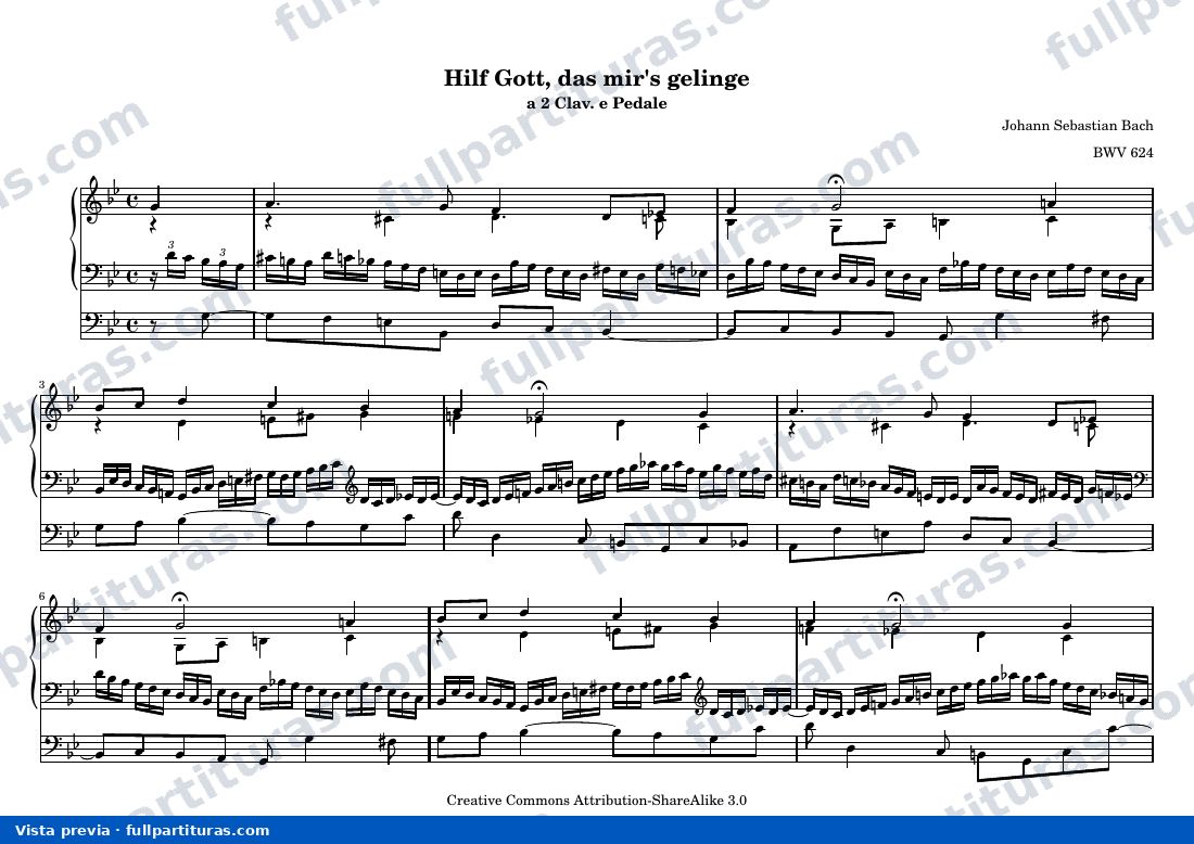 Johann Sebastian Bach - Hilf Gott, dass mir's gelinge — preview