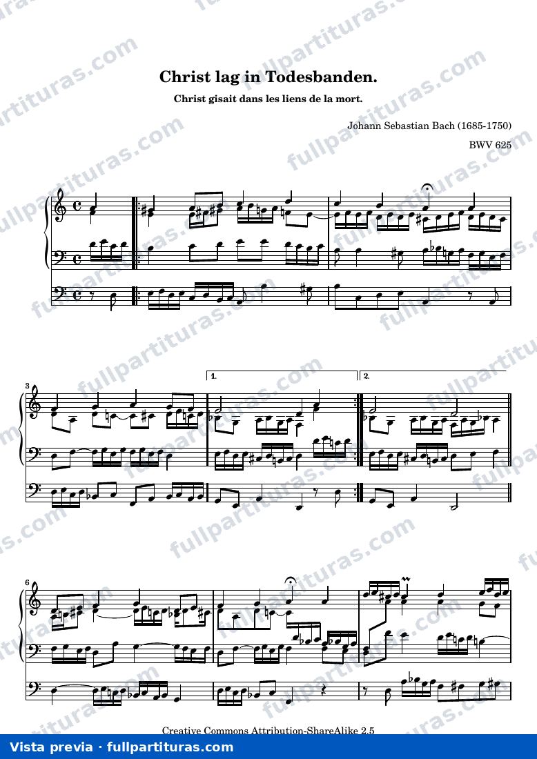 Johann Sebastian Bach - Christ lag in Todesbanden — preview