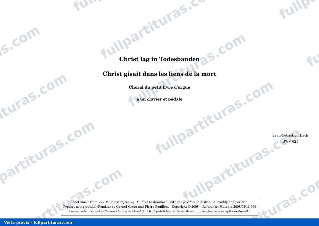 Johann Sebastian Bach - Christ lag in Todesbanden — preview