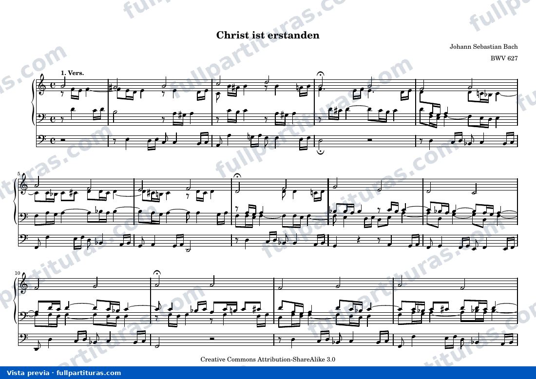Johann Sebastian Bach - Christ ist erstanden — preview