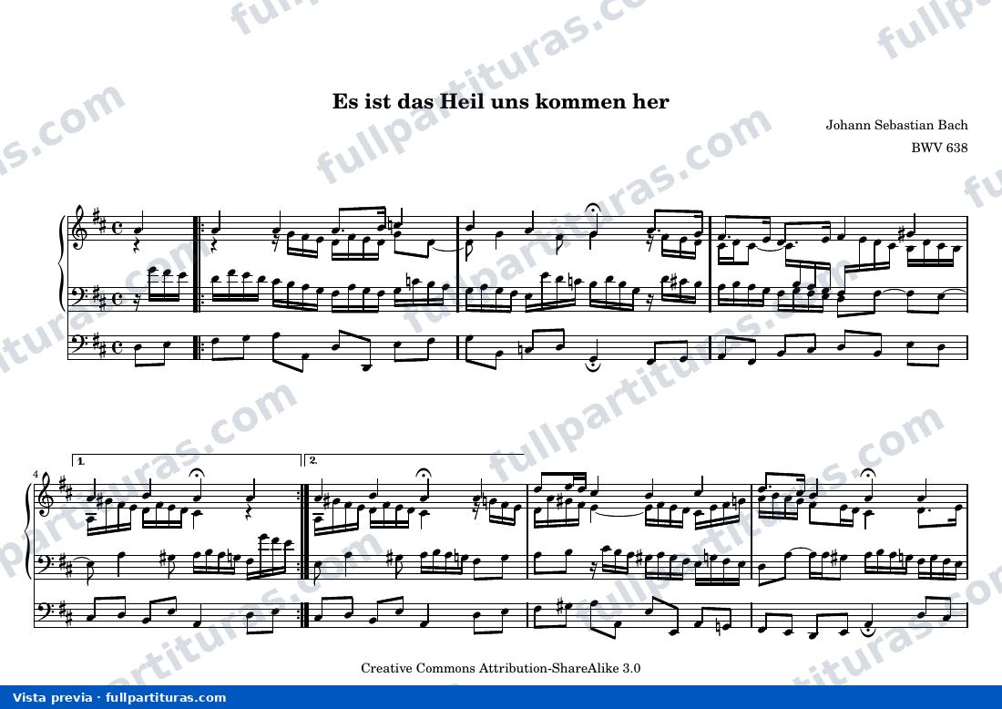 Johann Sebastian Bach - Es ist das Heil uns kommen her — preview