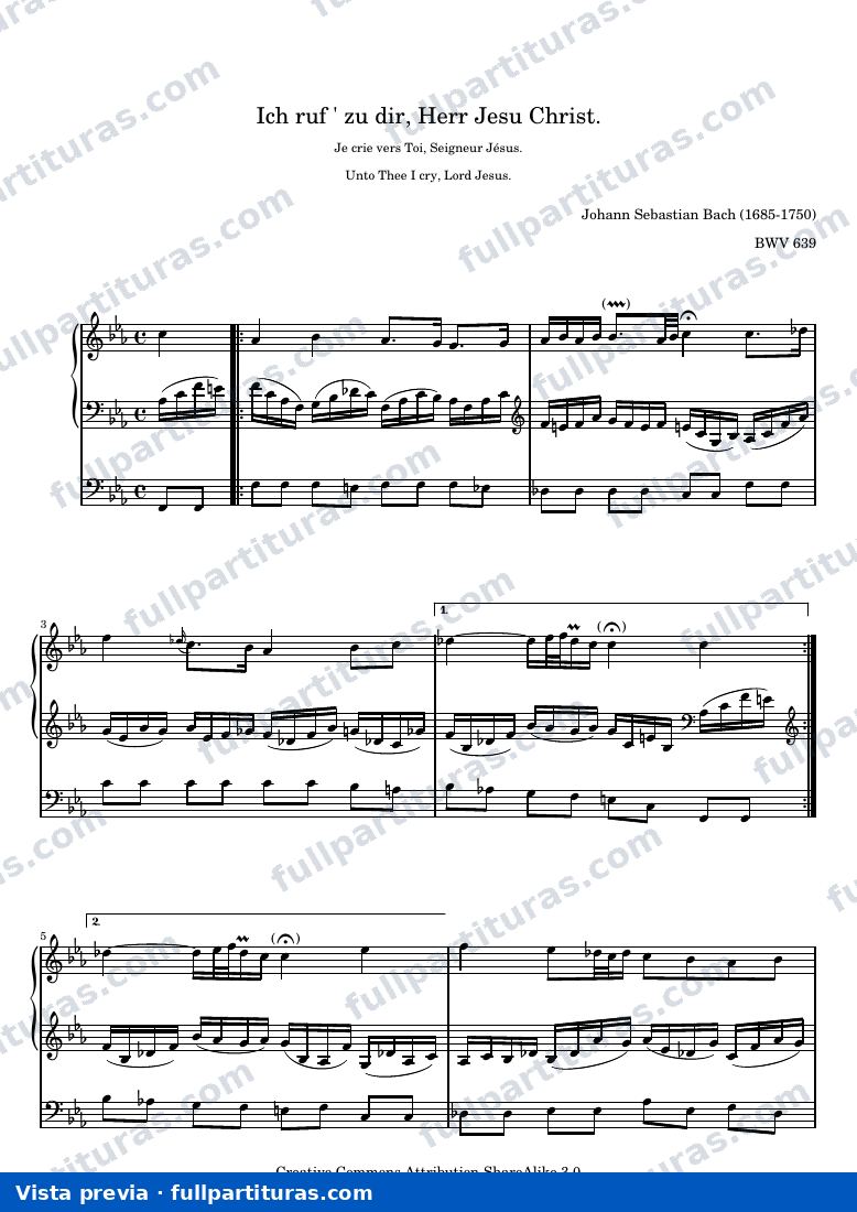 Johann Sebastian Bach - Ich ruf' zu dir, Herr Jesu Christ — preview