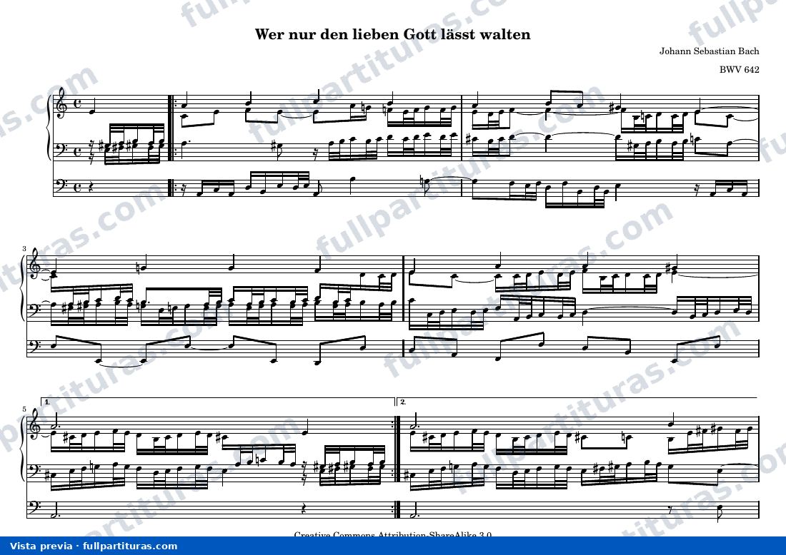 Johann Sebastian Bach - Wer nur den lieben Gott lässt walten — preview