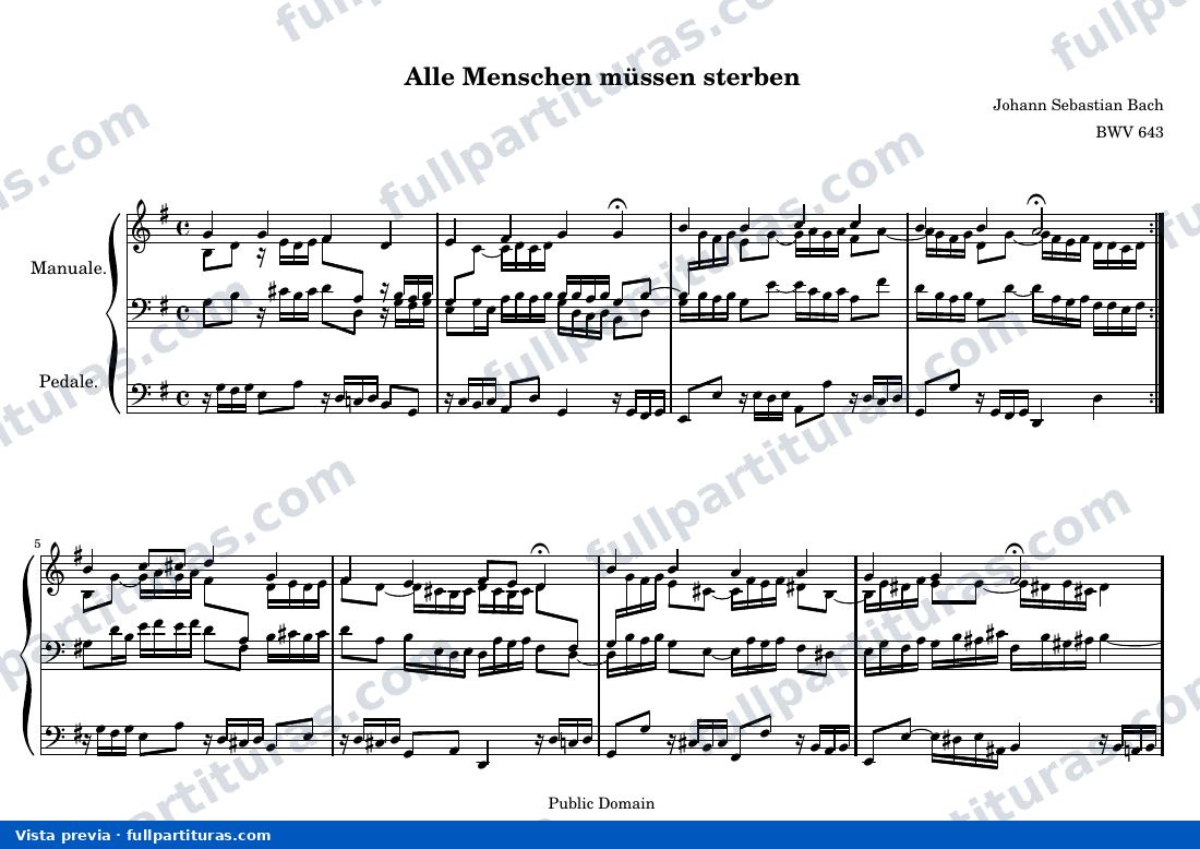 Johann Sebastian Bach - Alle Menschen müssen sterben — preview