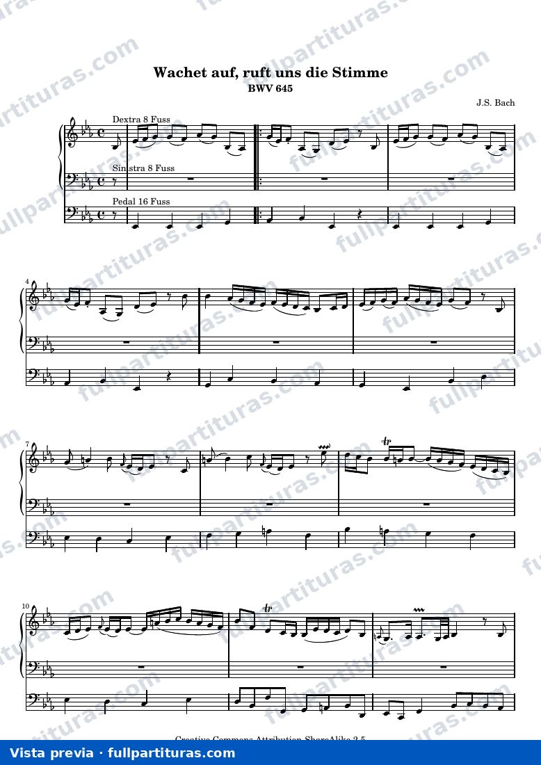Johann Sebastian Bach - Wachet auf, ruft uns die Stimme — preview