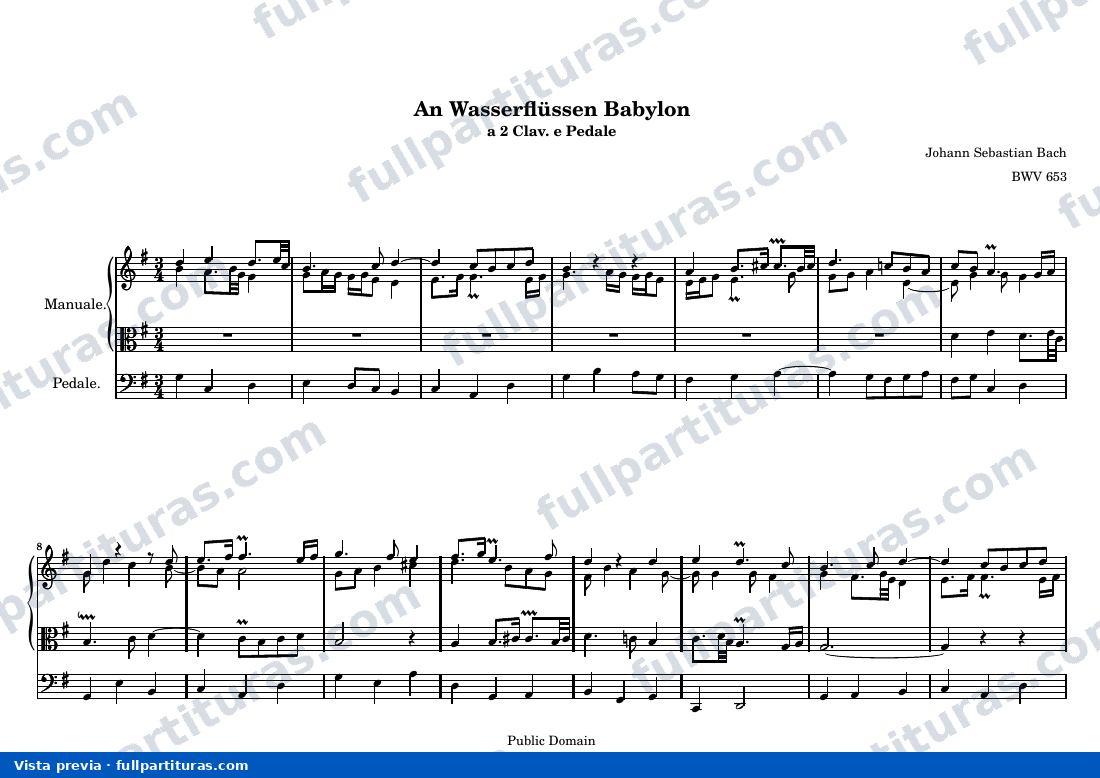 Johann Sebastian Bach - An Wasserflüssen Babylon — preview