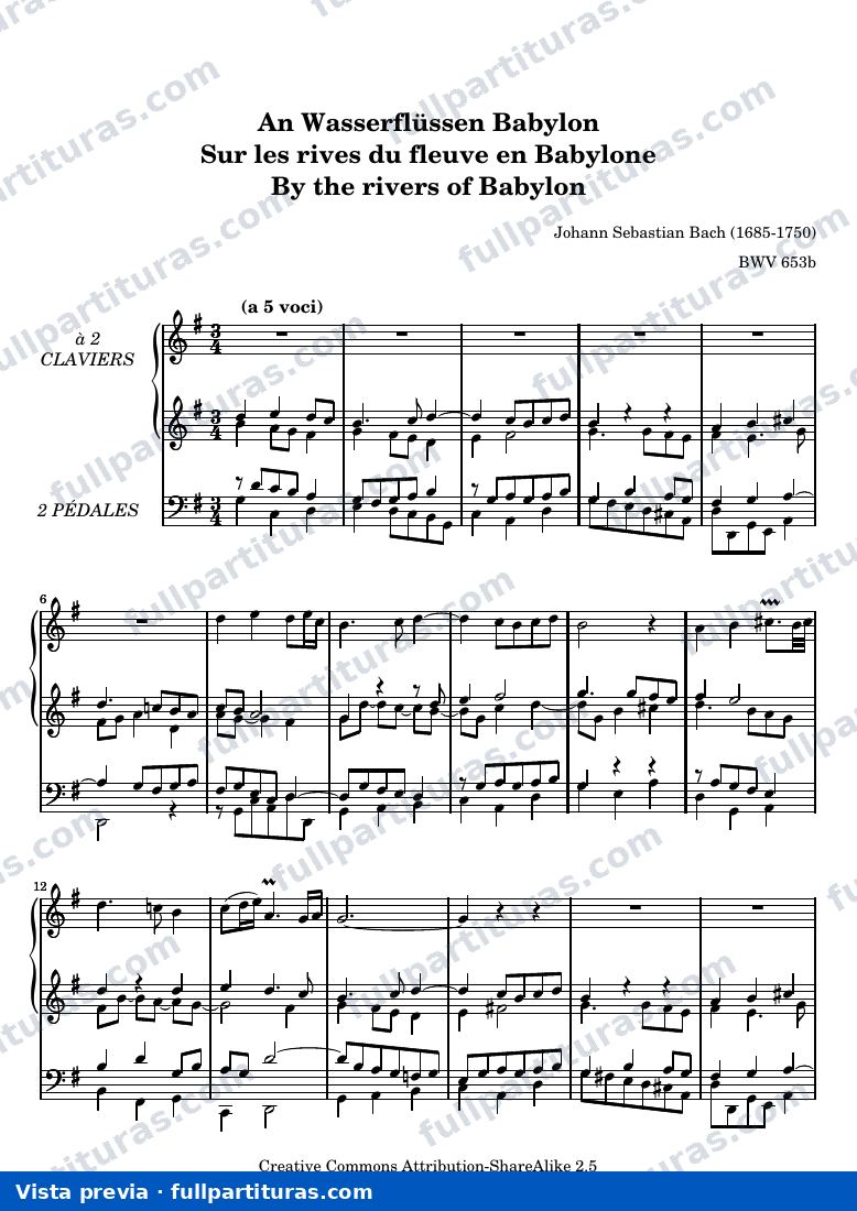 Johann Sebastian Bach - An Wasserflüssen Babylon — preview