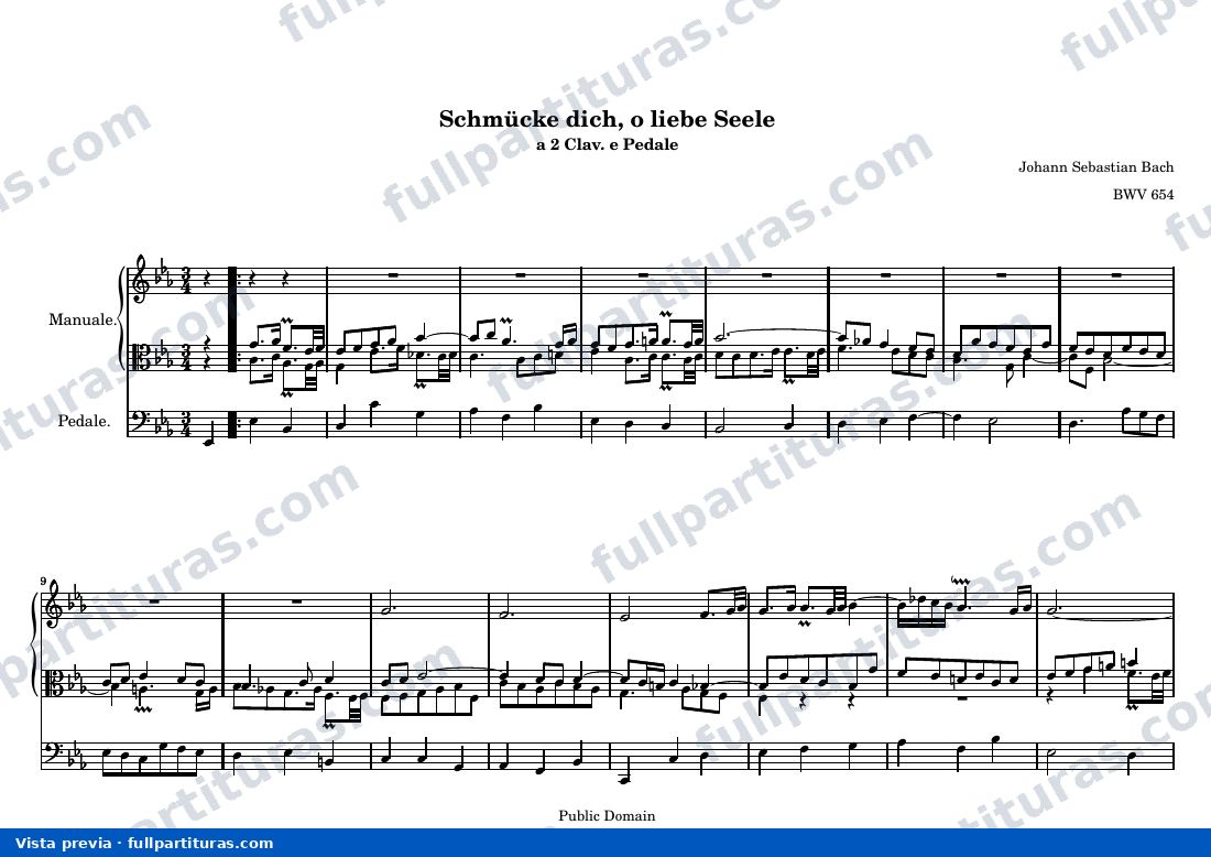 Johann Sebastian Bach - Schmücke dich, o liebe Seele — preview