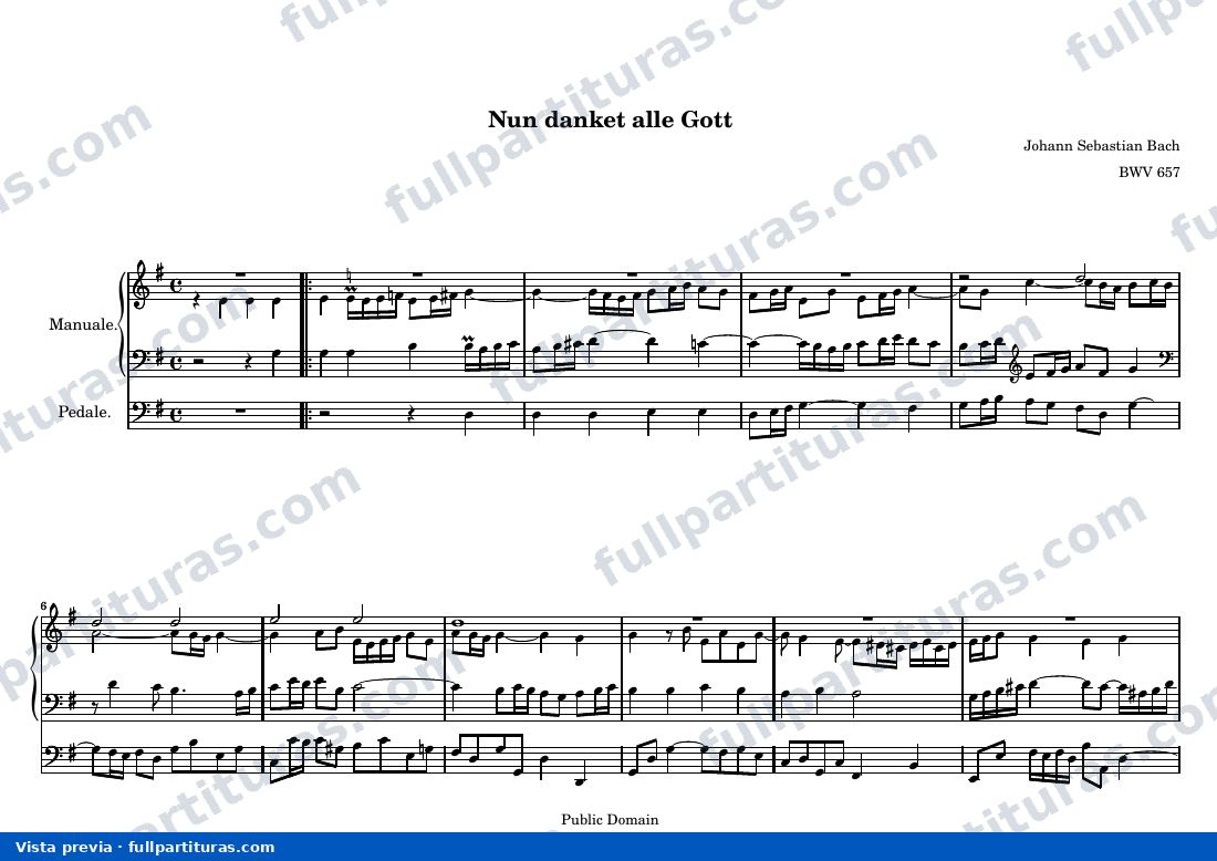 Johann Sebastian Bach - Nun danket alle Gott — preview