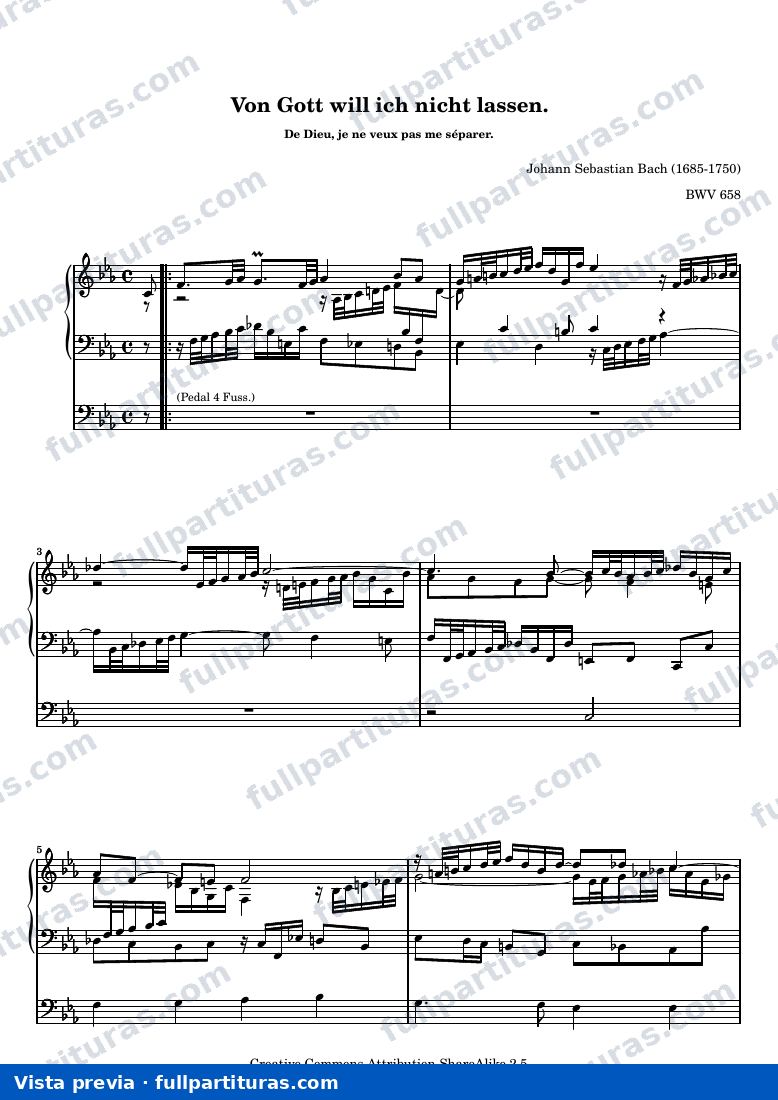 Johann Sebastian Bach - Von Gott will ich nicht lassen — preview