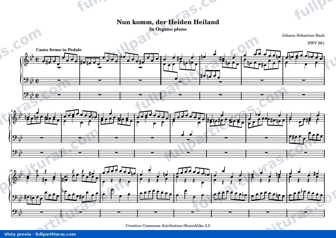 Johann Sebastian Bach - Nun komm, der Heiden Heiland — preview