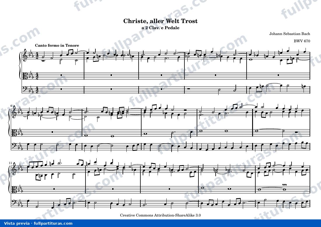 Johann Sebastian Bach - Christe, aller Welt Trost — preview