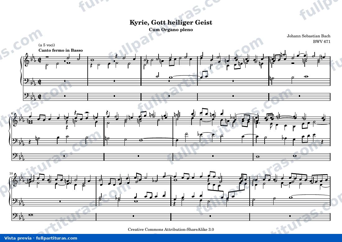 Johann Sebastian Bach - Kyrie, Gott heiliger Geist — preview