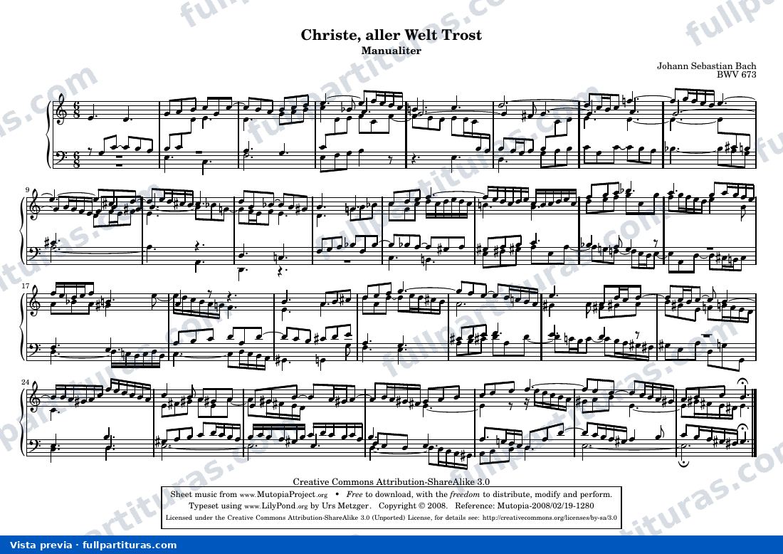 Johann Sebastian Bach - Christe, aller Welt Trost — preview