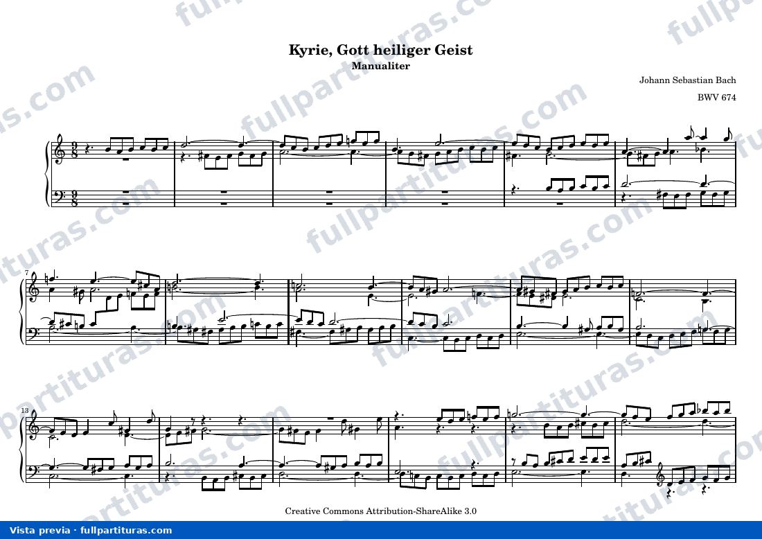 Johann Sebastian Bach - Kyrie, Gott heiliger Geist — preview