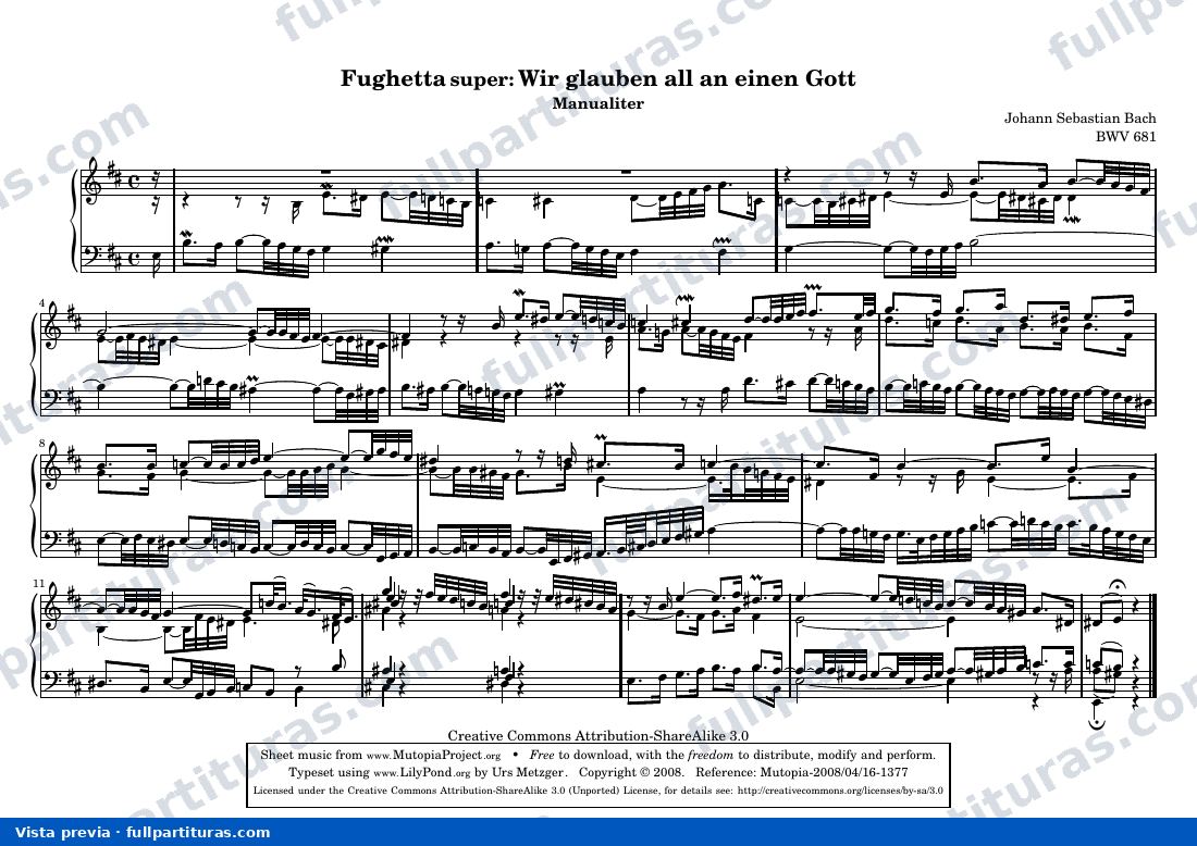 Johann Sebastian Bach - Wir glauben all an einen Gott — preview